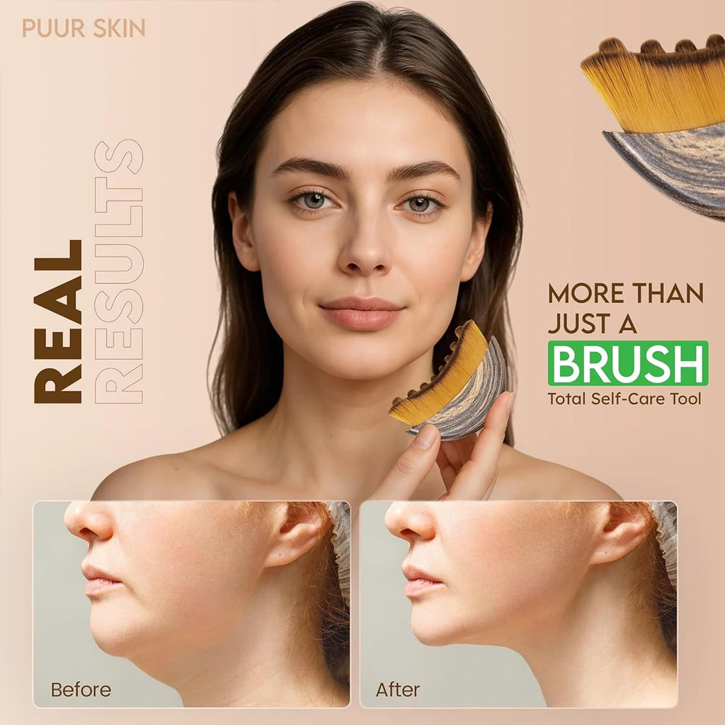 Lymphatic Contour Face Brush, Chin & Jawline Sculpting, Drainage Massager for Face, Ergonomically Designed to Fit the Skin Precisely