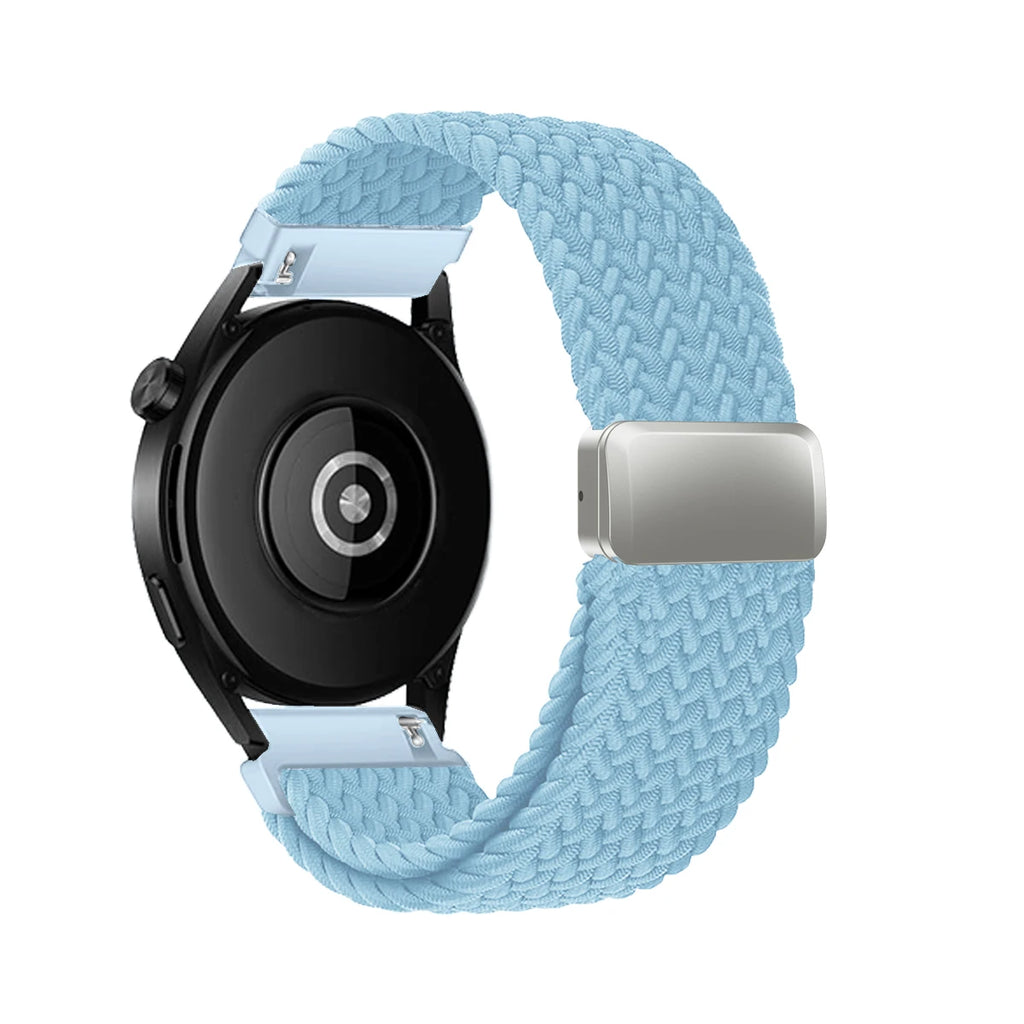 18/20/22 Braided Loop for Garmin Venu/3/3s/Forerunner 265S/265/645 Band Elastic Wristband Magnetic Buckle for Garmin VivoMove3