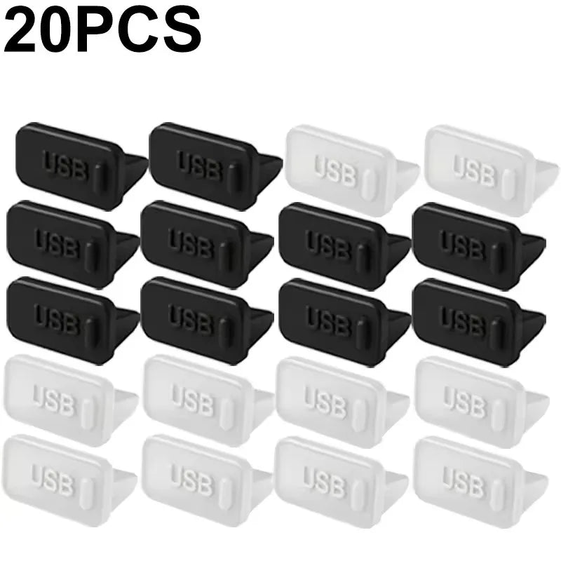 Dust Plug for USB -A Charger Port Cover Cap Female Jack Universal Silicone Dustproof USB-A Ports Protector PC Notebook Laptop