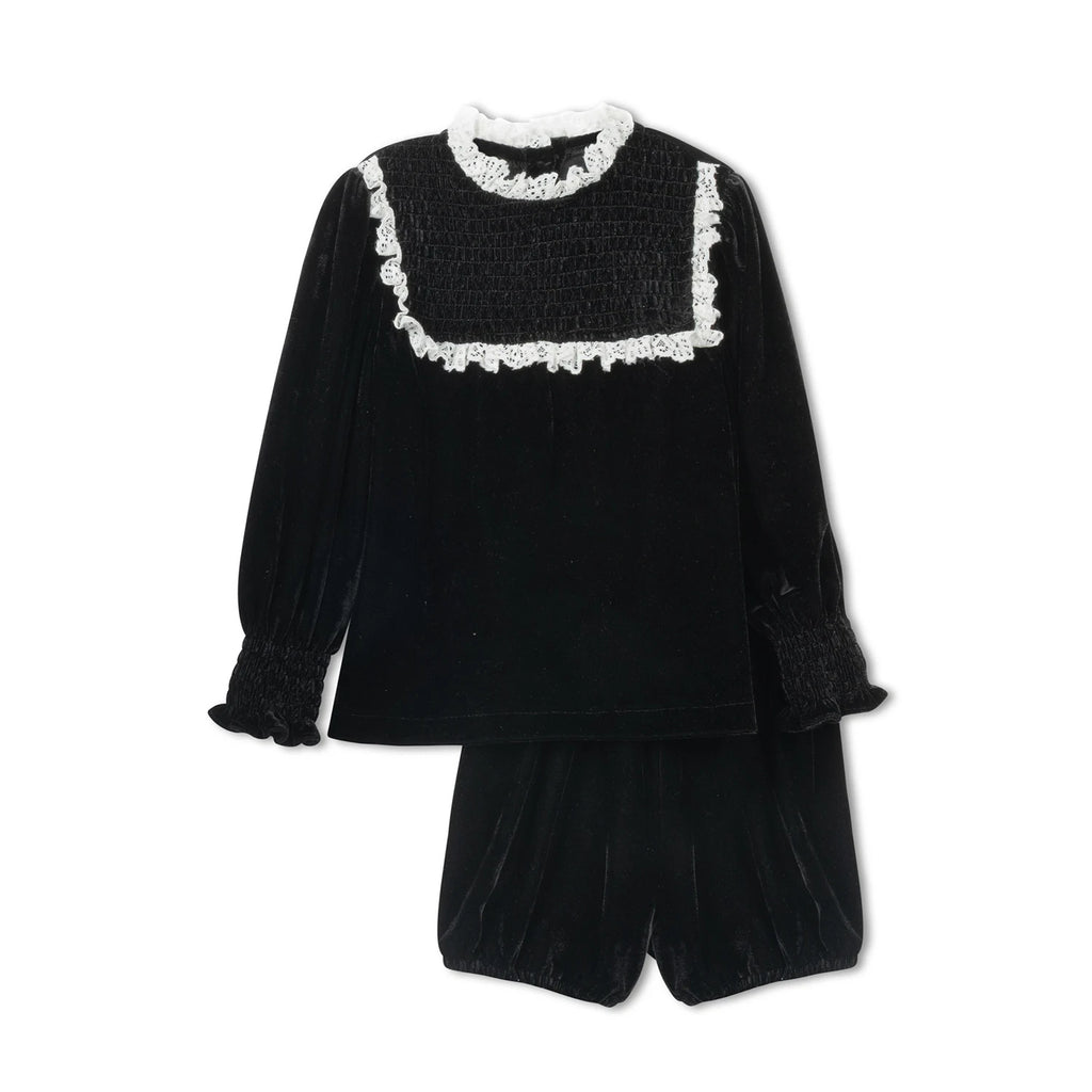 AP Velvet Collection AW26 Girls Lace Velvet Patchwork Dress Cute Baby Girls Set Boys Blazer Brother Sister Matching Clothing