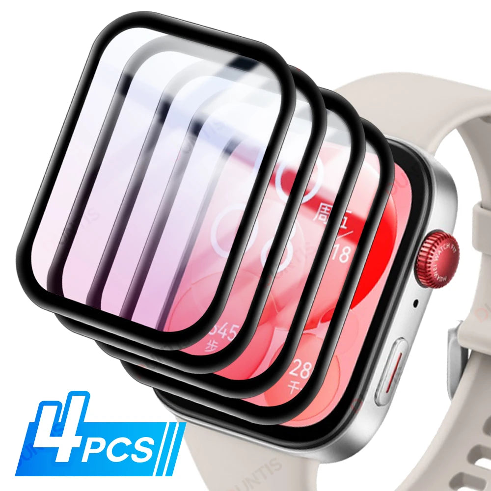 Screen Protector for Huawei Watch Fit 3 /4 3D Curved Screen Protector Huawei Watch Fit3/4 Ultra-HD Full Coverage Protective Film