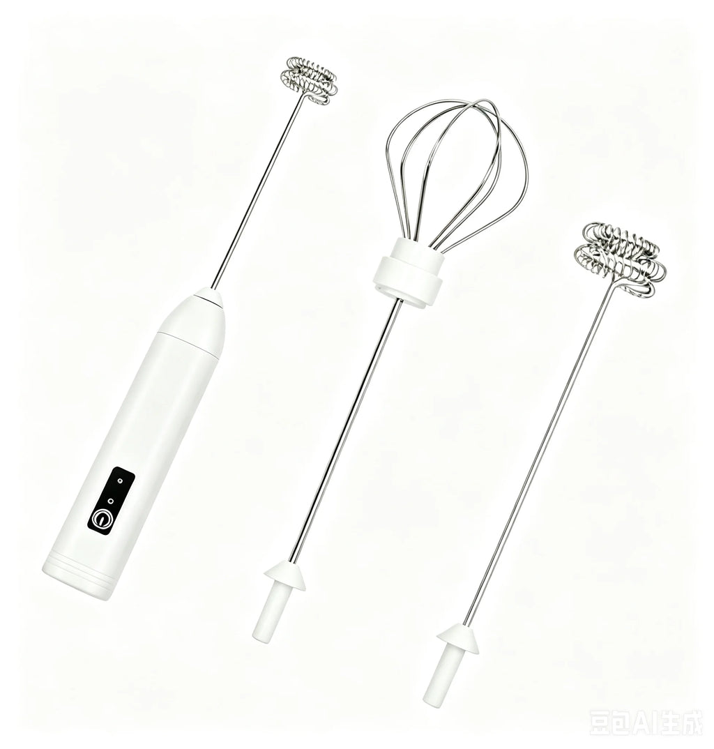 Handheld Milk Frother Cordless Electric Whisk Beverage Mixer Suitable for Coffee Milk Eggs Mixer Kitchen Accessory