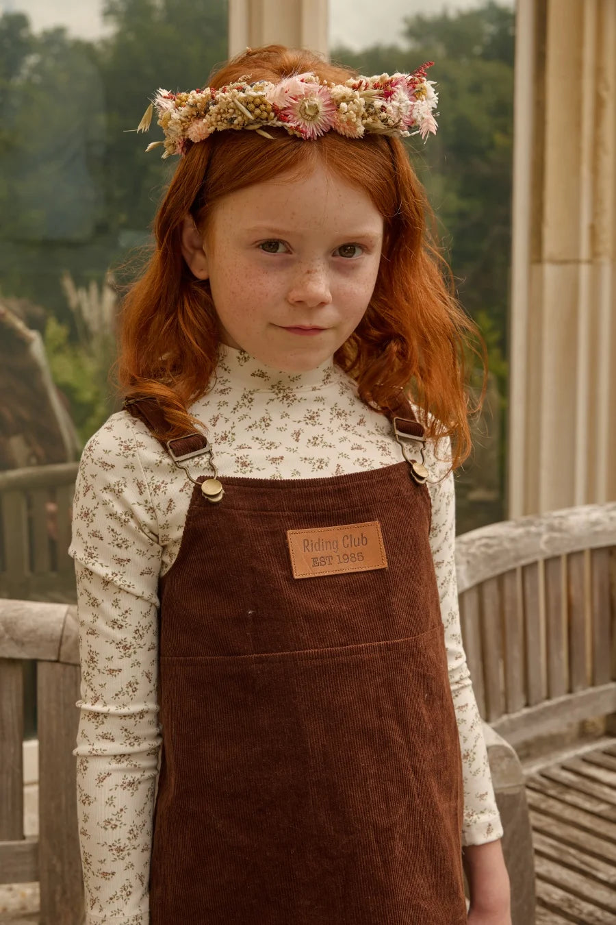 (Ship out in 1 day)AS AW26 Saddle collection Brown Corduroy + Rugby sweatshirt Print corduroy family matching girls boys clothes