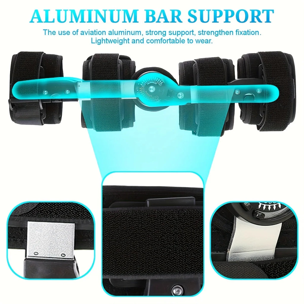 Adjustable Hinged Knee Brace with Button Lock - Sponge-Lined for Comfort, Suitable for Knee Support
