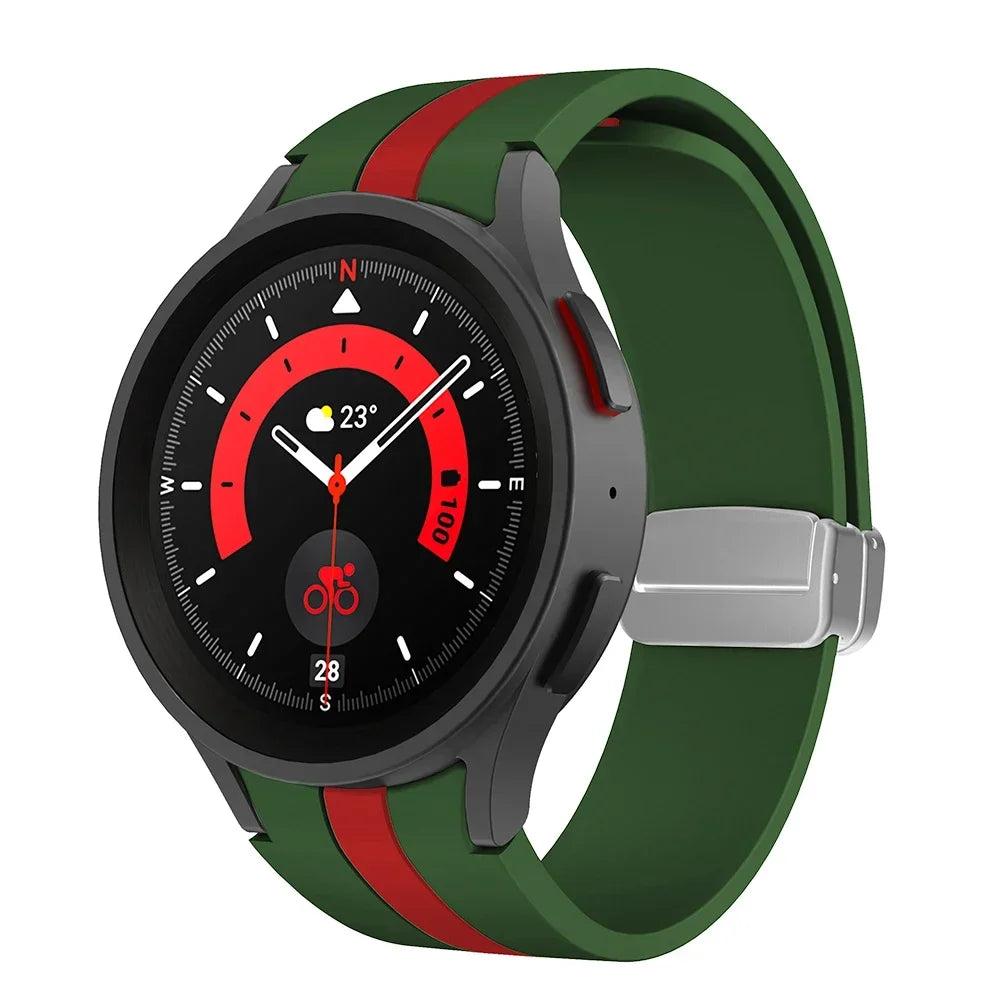 Silicone Strap for Samsung Galaxy Watch 5 Pro 45mm Galaxy Watch 6 5 4 44mm 40mm Magnetic Buckle Band For Watch 6 Classic 43 47mm