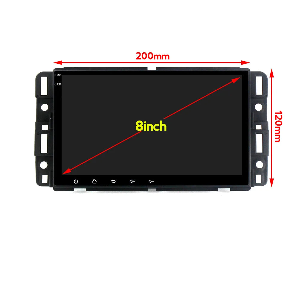 MEKEDE 8inch Screen Android System Audio for Chevrolet Silverado Impala GMC Yukon Acadia Sierra Carplay Auto Multimedia Video Player 2G 32GB Head Unit Autoradio 2Din Radio FM Stereo Support Bluetooth DSP RDS AV Output Full Rc