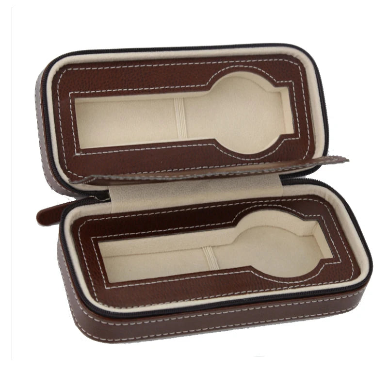 2/4/8 Slots PU Leather Watches Organizer Box Travel Storage Bag Pouch Double Layer Watch Band Organizer Holder Case gift box