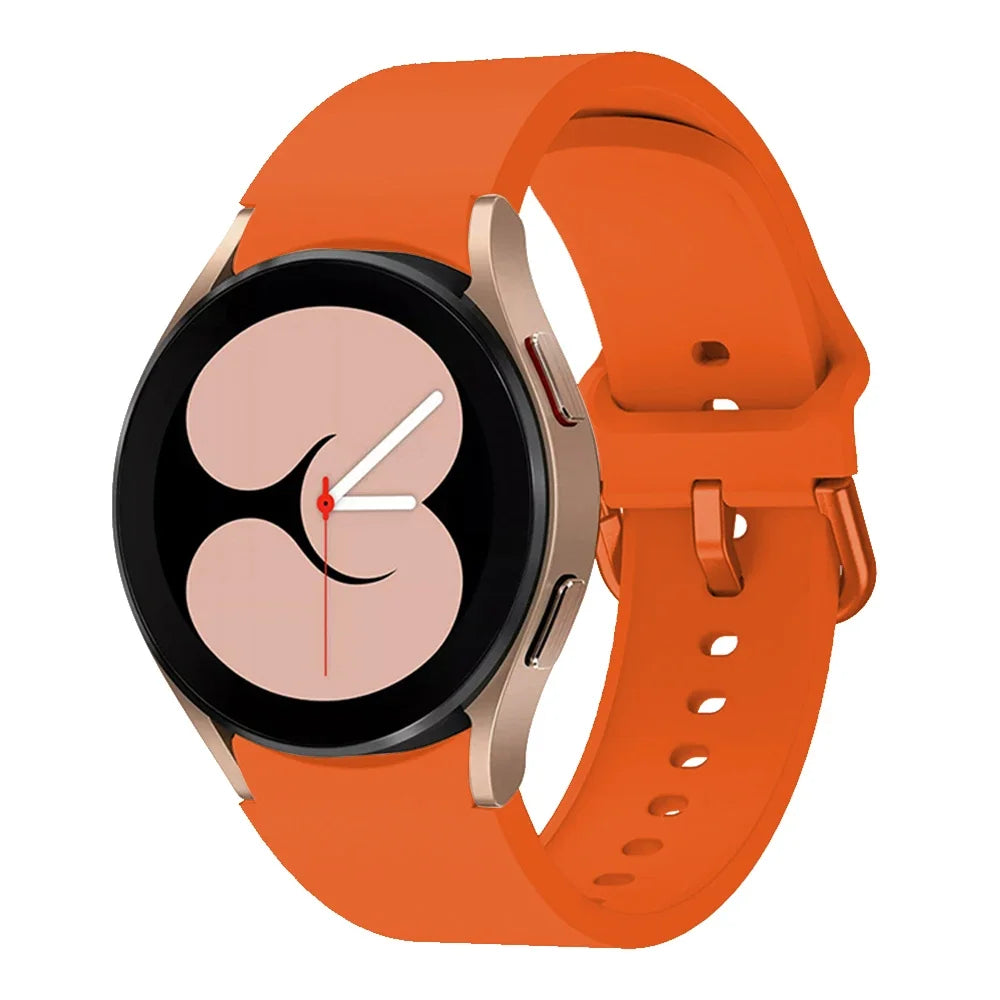 No Gap Silicone Strap For Samsung Galaxy Watch 6/4 Classic 47mm/43mm 5 Pro 45mm Bracelet Band For Galaxy Watch 7/6/5/4 40mm 42mm