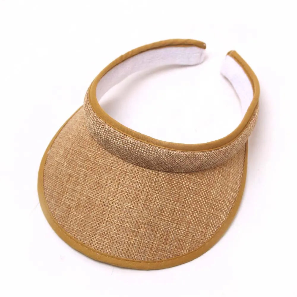 Fashion Simple Topless Hat Lady Outdoor Sunscreen UV Big Brim Sun Sports Visor Hat Running Caps Tennis Parent-child Beach Hat