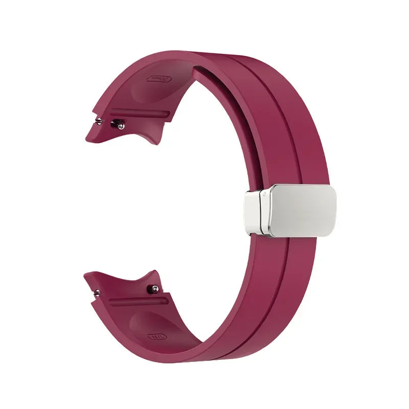 Original Silicone Band for Samsung Watch 7 6 5 4 Classic Strap 47mm 43mm 44mm 40mm Magnetic Buckle For Galaxy Watch 5 Pro 45mm