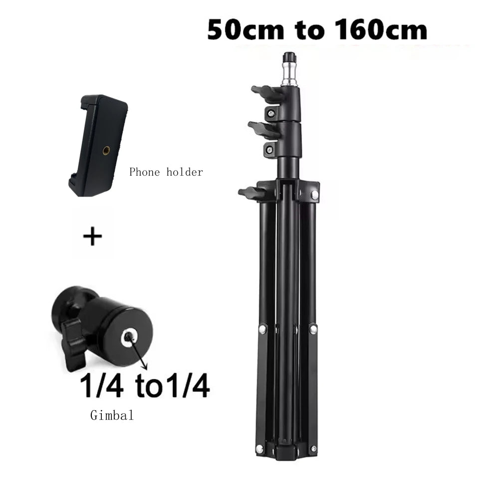 Xiaohui 50cm-160cm Universal Portable Bracket for HY300 Mini Projector Tripod Stand Mount Max Load-Bearing 3.3 Pounds