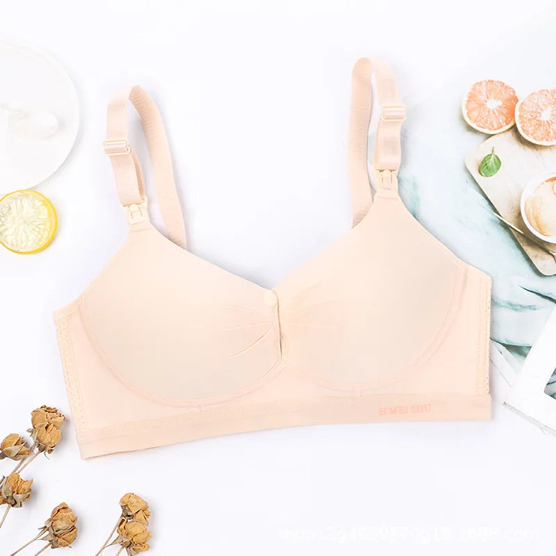 Women's Seamless  Breathable Nursing  Bra For All Seasons  Push-up  Pure Cotton  No Underwire  Maternity Sleepwear