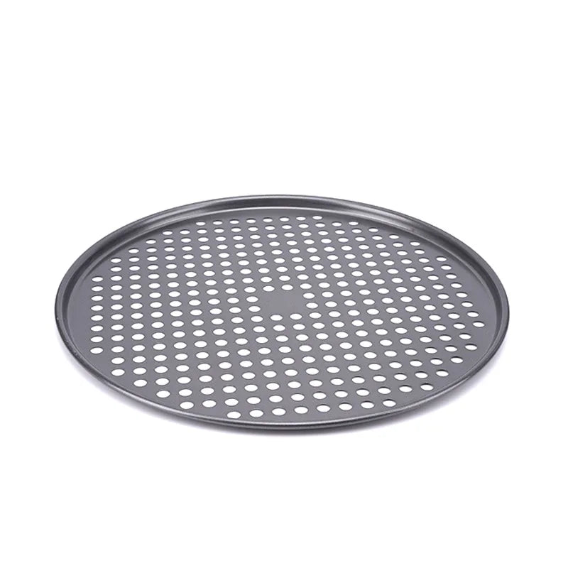 Thickened Pizza Tray with Hole Cheese Pizza Oven Baking Tray Barbecue Commercial Large Baking Tray
