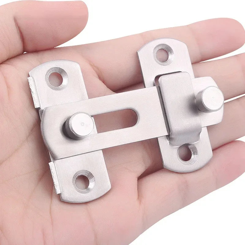 1/2/3Pcs New Hot Selling Stainless Steel Sliding Barn Door Lock Hardware Gate Latches, Window Closet, Matte Black Silvery Latch