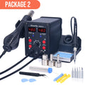 Silverflo 8586D Soldering Station 2 IN 1 Hot Air Gun Solder Station with 2 Digital display,10-Minute Sleep Mode for SMD Rework