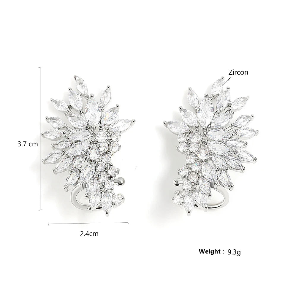 ZAKOL Gorgeous Women's Stud Earrings Full with Dazzling Zirconia Sparkling Ear Piercing Earring Party Jewelry Mother's Day Gift