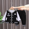 Boys Baseball Clothing Suit Girls Cartoon Sets Autumn Letter Causal Outfits New Children Fashion Jacket Pants 2Pcs Kids Costume