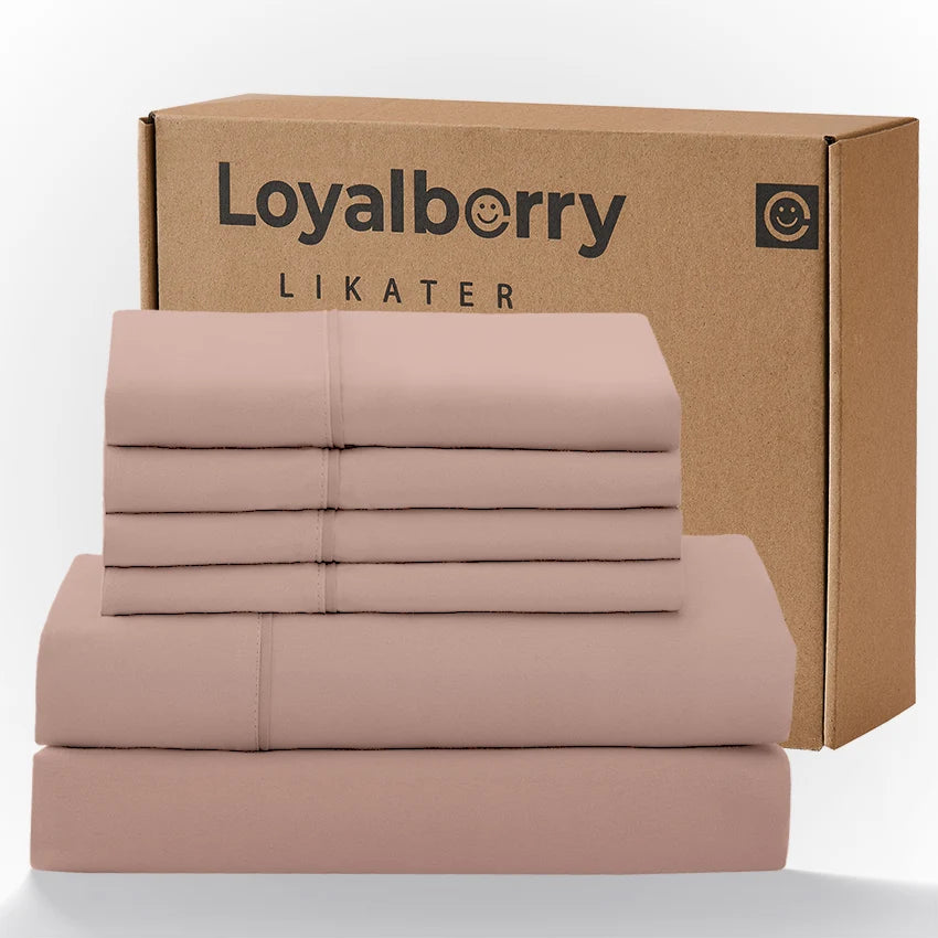 Cool & Soft Queen Size 4-Piece Bedding Set, Double-Sided Brushed Fabric, Easy Care Deep Pocket Fitted Sheet Fits Mattresses Up to 18 Inches, for Bedroom & Hotel Use, Local Warehouse Shipment, Ideal Holiday Gift