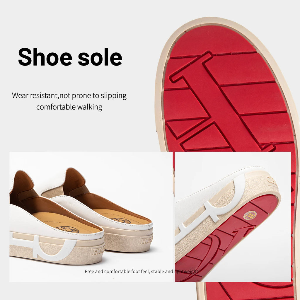 Women's Casual Shoes Comfortable Cow Leather Women's Flat Shoes