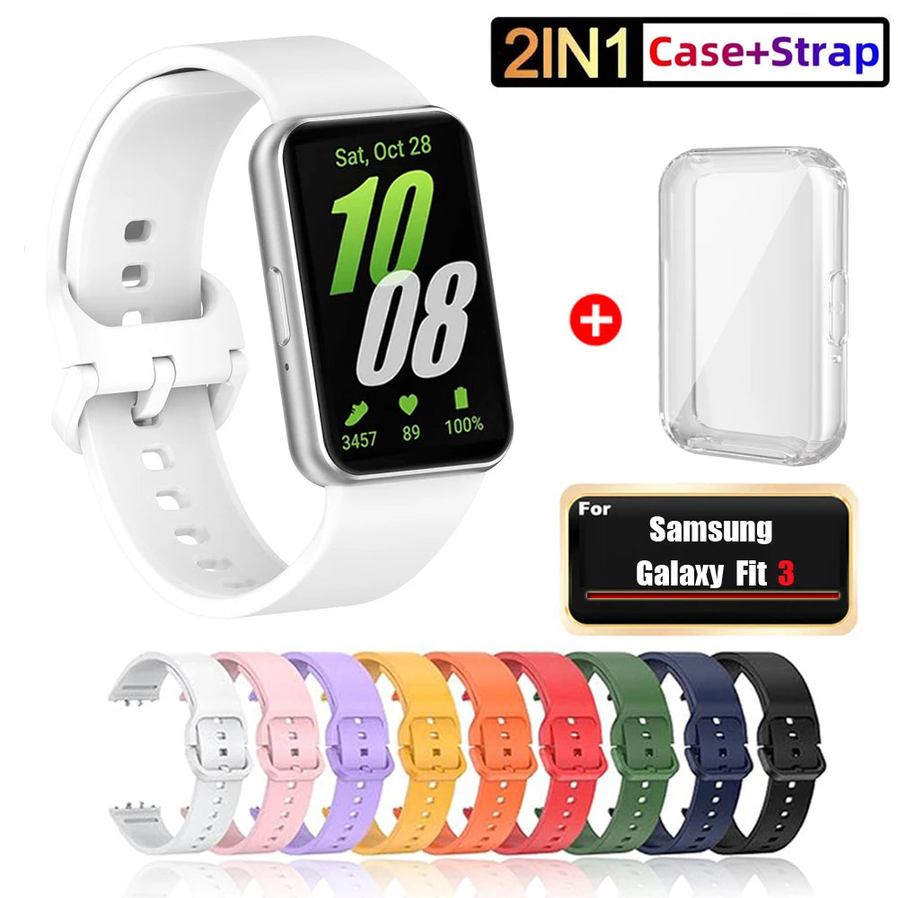 Replacement Silicone Strap For Samsung Galaxy Fit 3 Strap Watch Strap For Galaxy Fit 3 Strap Band Correa Bracelet