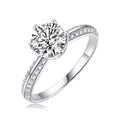 1pc 1ct 2ct 3ct Moissanite Ring 925 Sterling Silver 18K Gold Plated Elegant Gift Jewelry for Women Comes with GRA Certificate