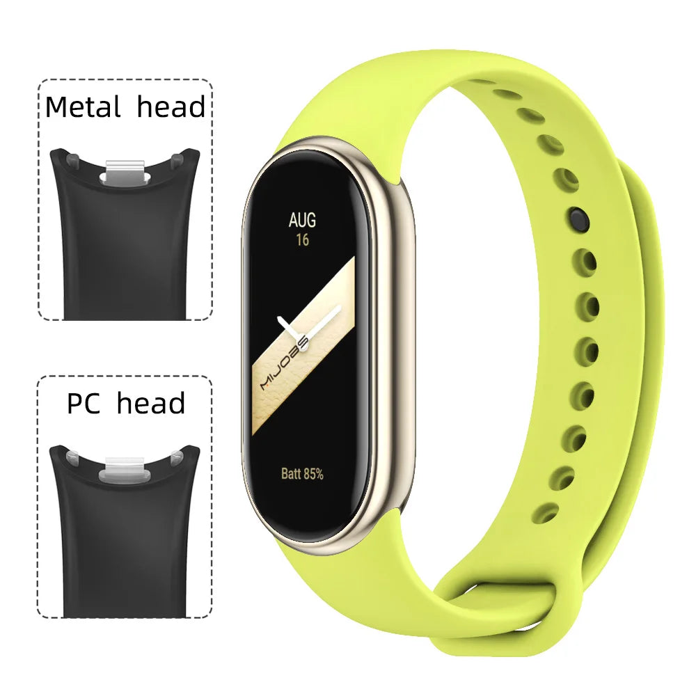 Bracelet for Mi Band 10 Strap for Mi Smart Band 10 9 8 NFC SmartWatch Sport Silicone Rubber Wristband Correa Miband 8 9 Strap