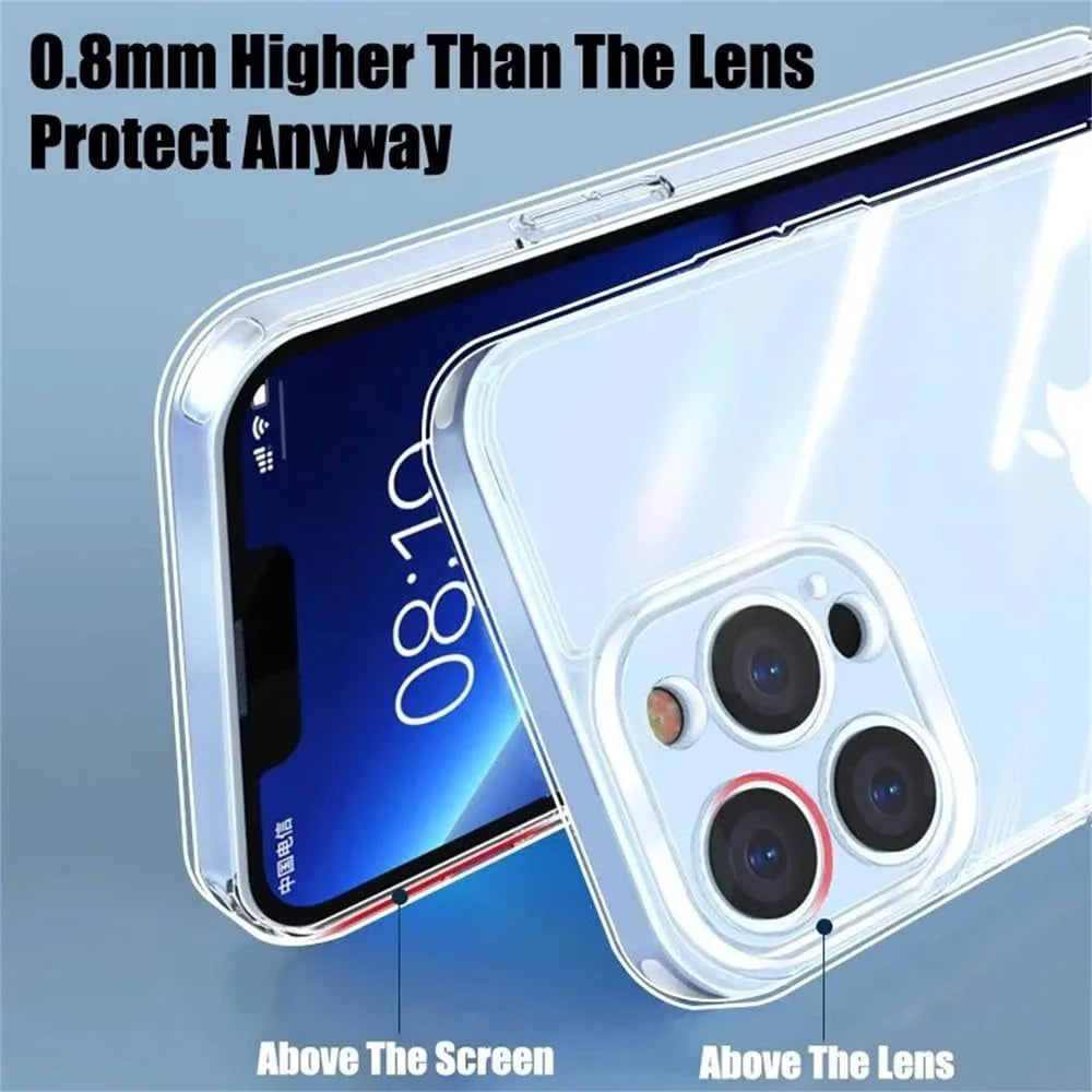 Ultra Thin Clear Transparent Soft TPU Case For iPhone 16 Pro Max 15 14 13 12 11 Pro Plus ProMax Mini Clear Back Cover Phone Case