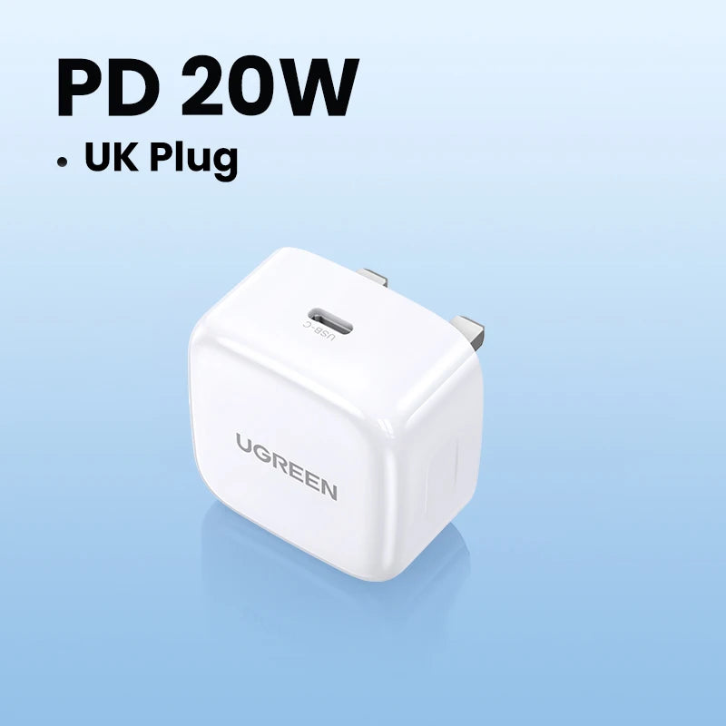 UGREEN Quick Charge 4.0 3.0 QC PD Charger 20W QC4.0 QC3.0 USB Type C Fast Charger for iPhone 18 17 16 Pro Xiaomi Phone PDCharger