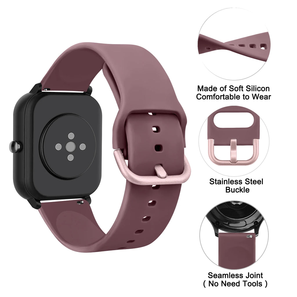 20/22mm Band For Amazfit GTS 2 4 Mini/GTS 3/GTS 2e/Bip 3 Pro/Bip U Pro/Bip S Lite Strap For Amazfit GTR 3 Pro/GTR 2 4 Watchband