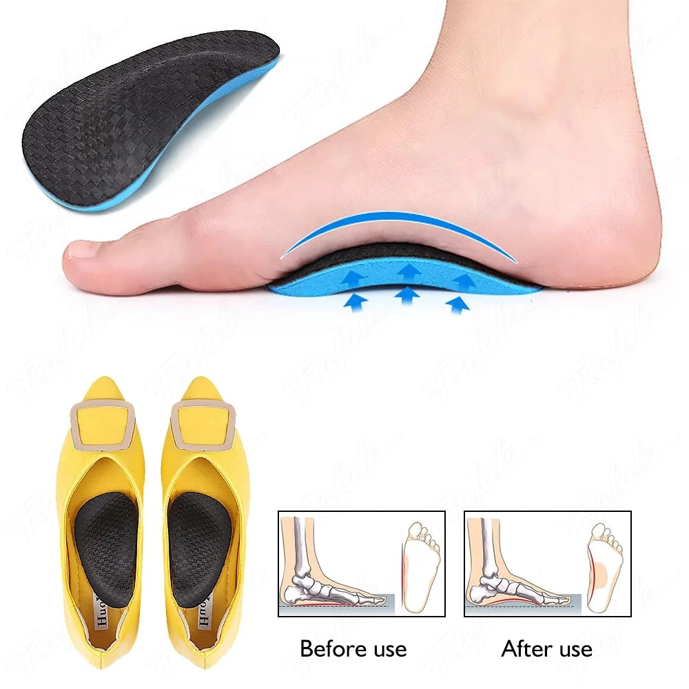 4/2PCS EVA Flat Feet Arch Support Orthopedic Insoles Pads for Shoes Men Women Foot Valgus Varus Sports Insoles Shoe Inserts