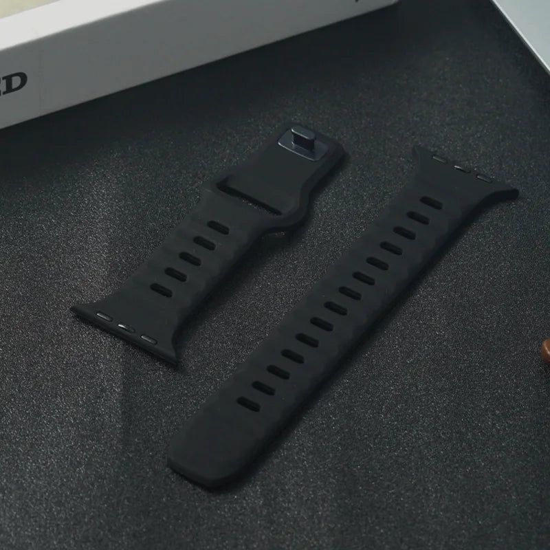 Sport Band For Apple Watch Ultra 9 8 7 6 SE 5 Soft Silicone Lightweight Bracelet Strap For iWatch 38MM 40MM 42MM 44MM 45MM 49MM