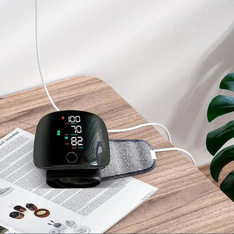 USB Rechargeable Wrist Blood Pressure Monitor English Voice Tonometer Best Automatic Digita Sphygmomanom BP