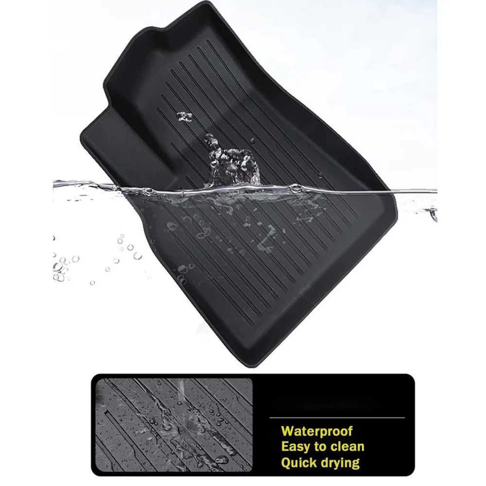 3PCS High Quality Car Floor Mat Front Rear Automotive Carpet Floor Mats For Toyota RAV4 2007-2012 All-Weather Waterproof  Dirt Heavy Duty Car Mats Flexible Floor Liners
