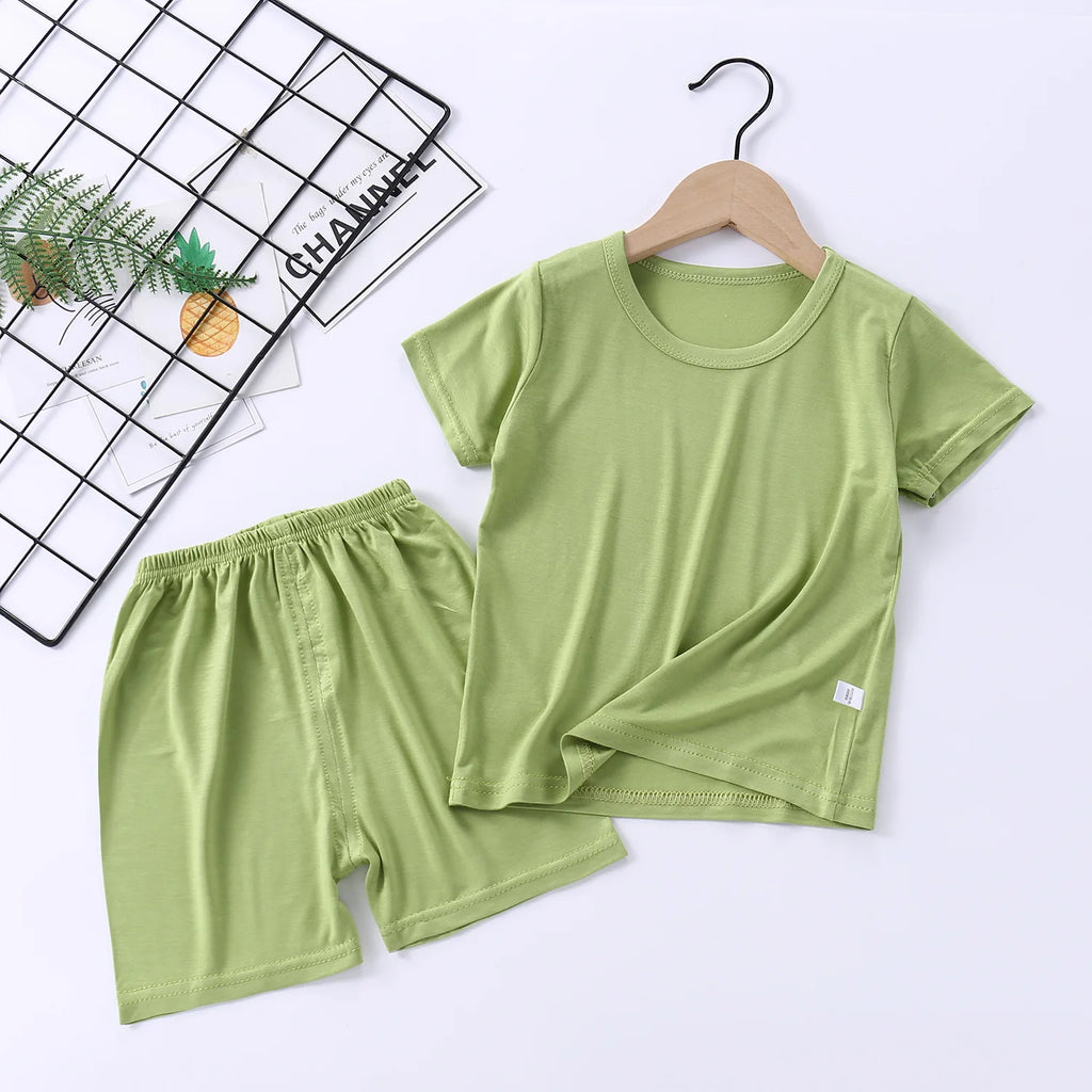 Spring Summer Baby Girls Clothes Pajamas Sets Kids Boy Modal  Homewear Modal Nightwear Children's Indoor Clothing Pijamas Suit