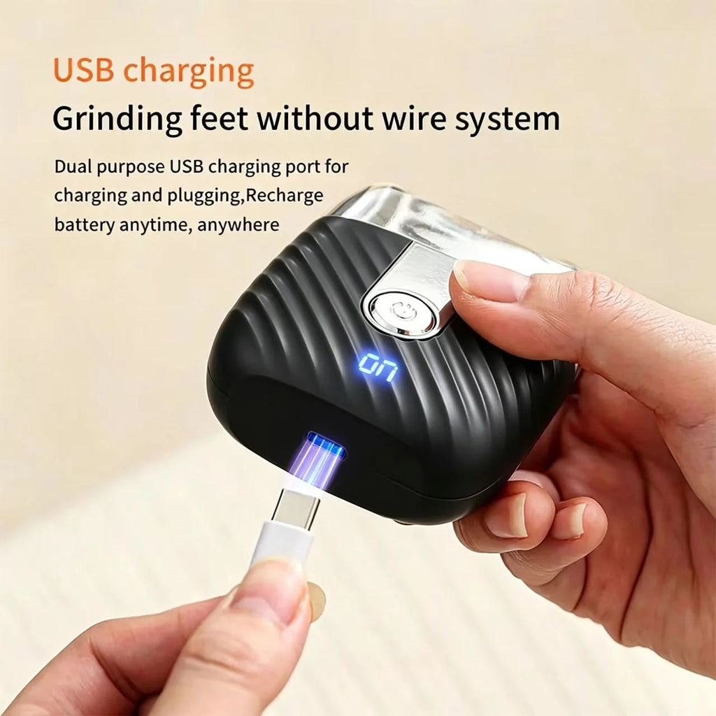 Electric Heel Callus Remover Rechargeable – Wireless Foot Scrubber for Dry Skin Removal, for Men & Women Use