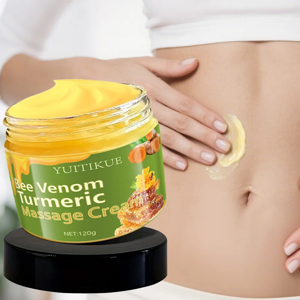 YUITIKUE 120g Bee Venom Turmeric Firming Cream - Tighten Lift Skin Quick Absorb Non-Greasy Moisturize