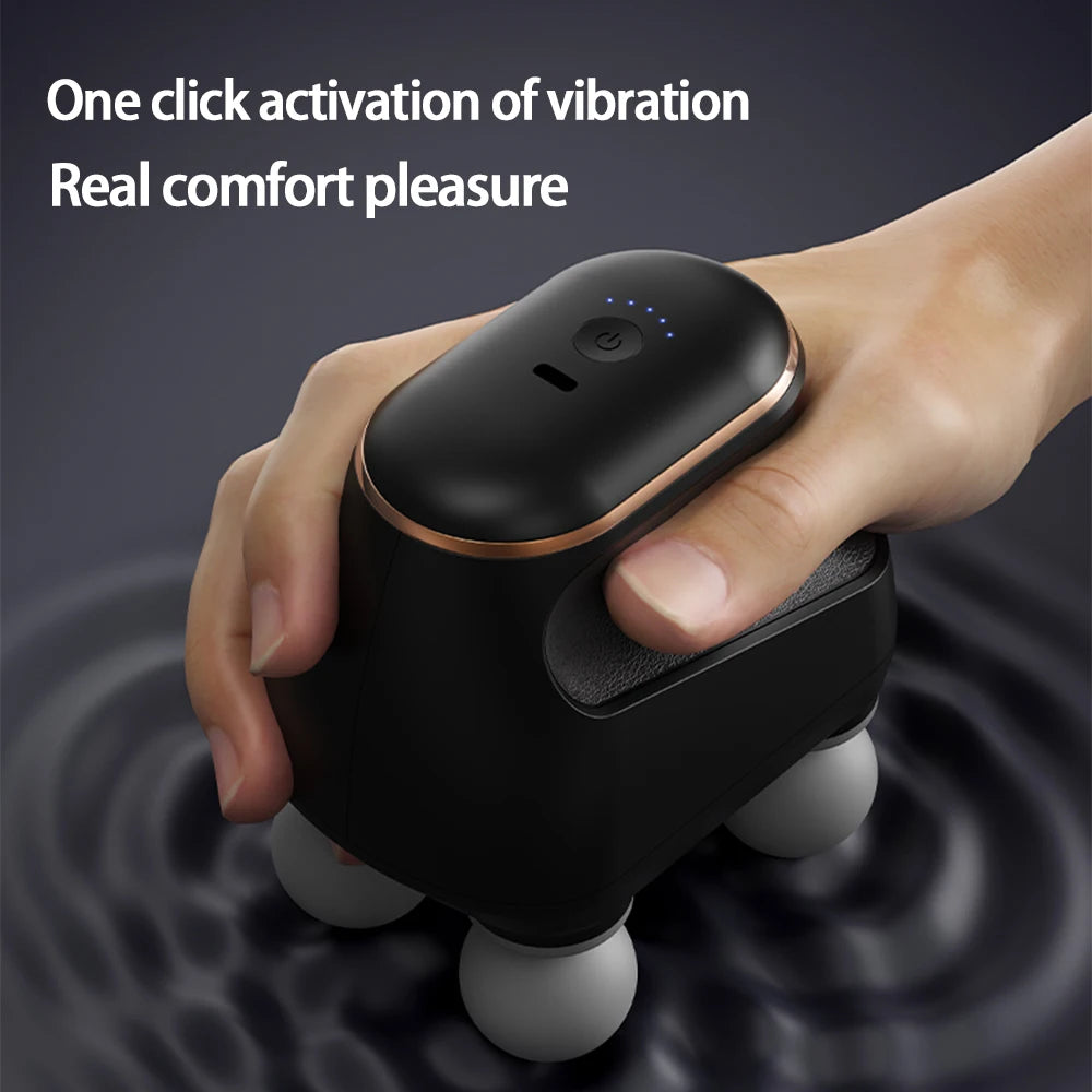 Portable Fascia Gun Muscle Massager Gun Four-head High Frequency Neck Shoulder Waist Massage Machine Professional Fascia Massage