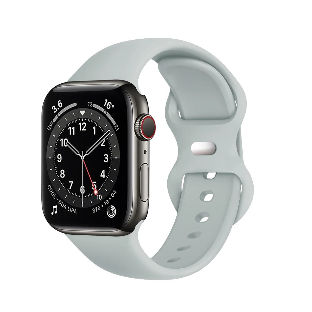 Silicone Strap for Apple Watch Band Ultra 49mm 45/44/42mm Watchbands 41/40mm iwatch Rubber Sport Bracelet on iWatch Series 76543