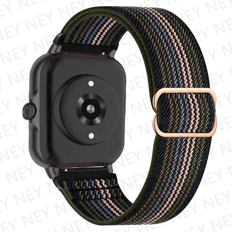 Shiny Elastic strap For Amazfit gts 4-3-2-2e-mini/bip-U-S-lite/Stratos 2 20mm/22mm band Bohemian Pride bracelet gtr-4-3-3pro-2e