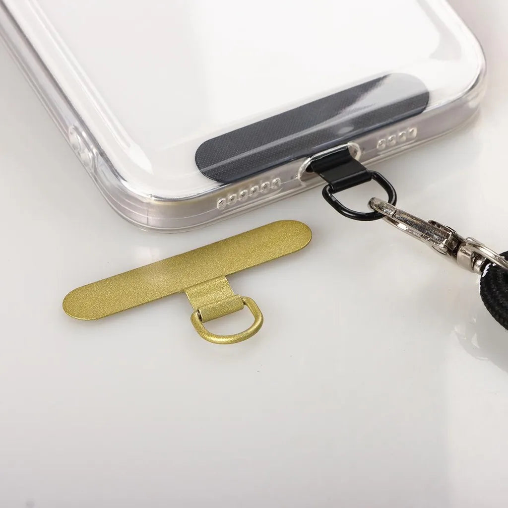 1PCS Universal Stainless Steel Phone Lanyard Patch Mobile Phone Case Connect Clips Rotatable Detachable Strap Tether Pad Gasket