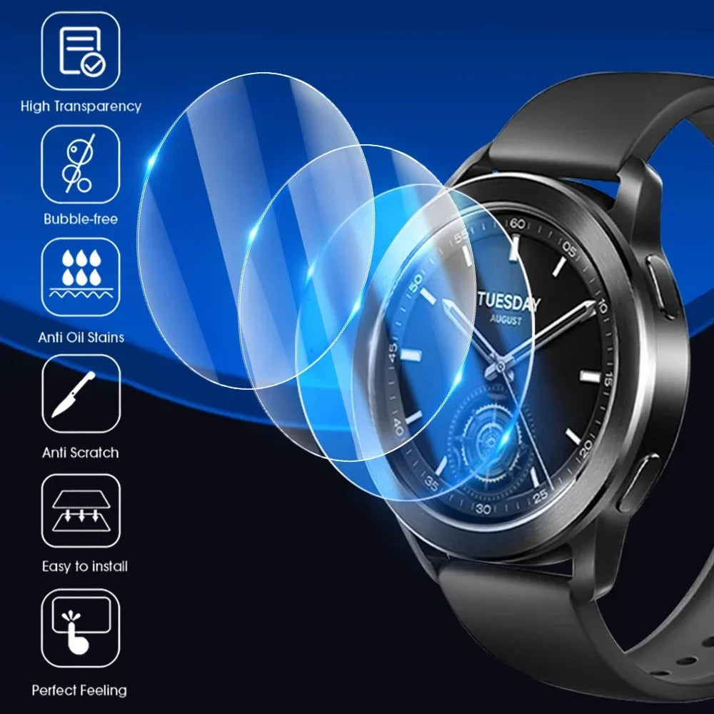 1-4Pcs Glass For Xiaomi Mi Watch S3 S4 S5 Smartwatch Screen Protectors Tempered Glass Film For Xiaomi Watch S4 Sport S4-41MM S5