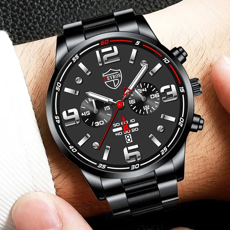 2023 Luxury Fashion Mens Calendar Watches Men Business Watch Male Quartz Wrist Watch Luminous Clock Reloj Hombre
