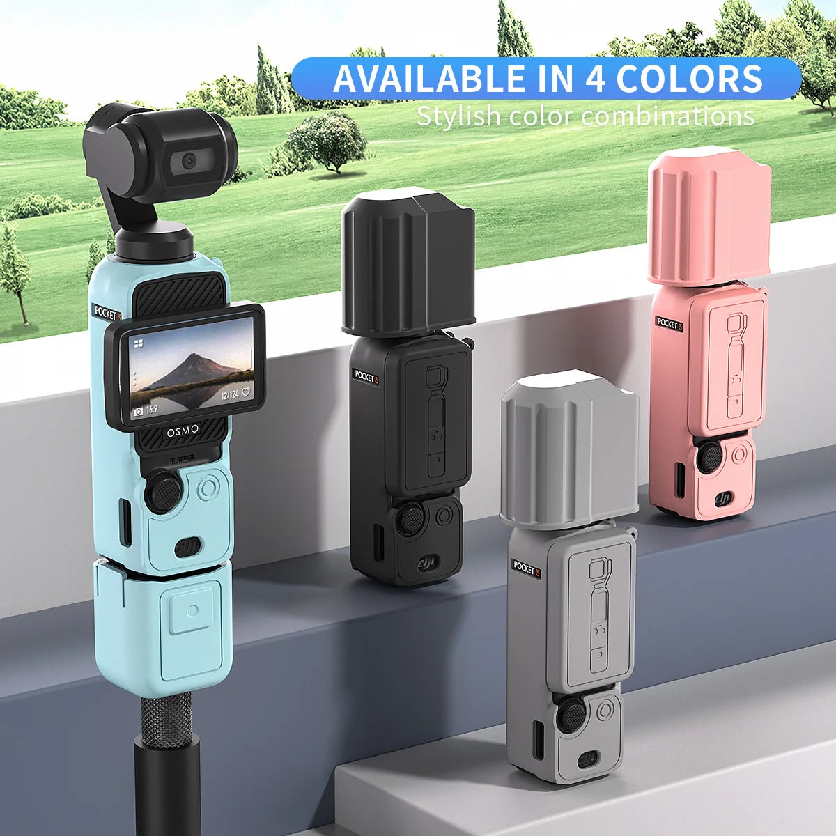 Silicone Cover for Pocket 3 Soft Flexible Washable Lens Cup Protector Sleeve for Pocket 3 Skin for DJI Osmo Pocket 3 Accessories