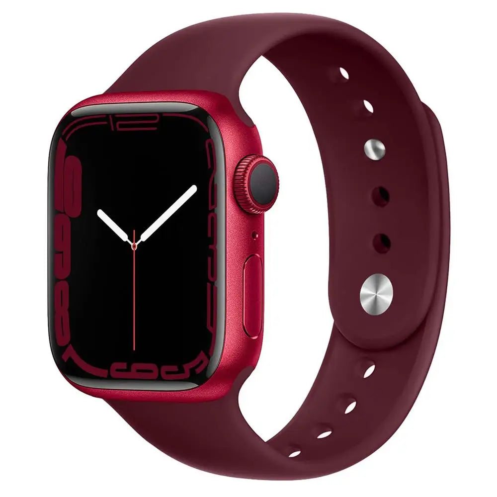 Silicone For Apple Watch Band 44mm 40mm 45mm 41mm 42mm 38mm 49mm 41 44 45 mm Bracelet IWatch Series 7 6 5 4 3 SE 8 Ultra Strap