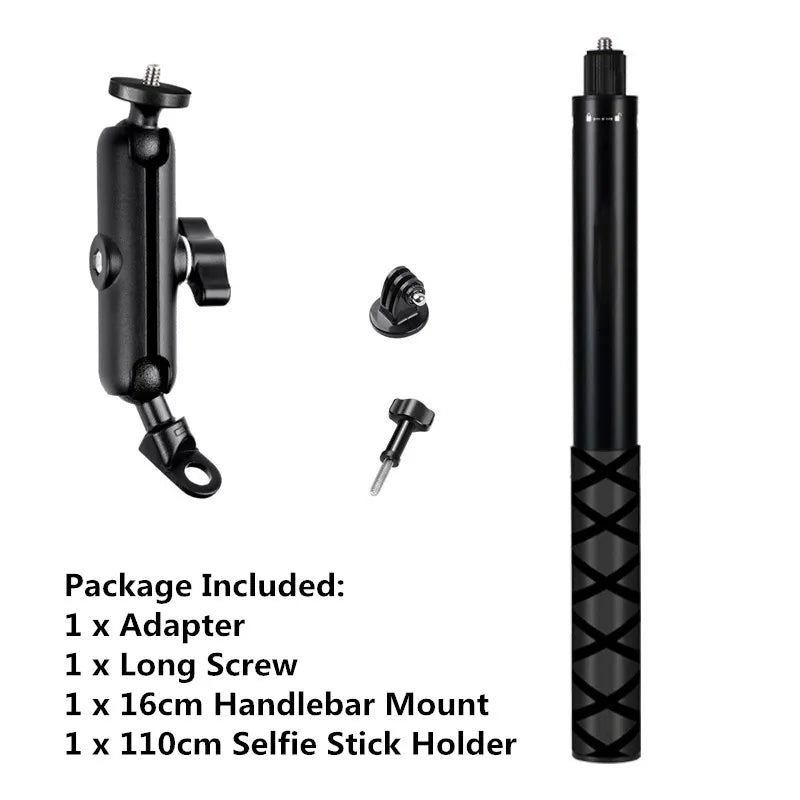 For GoPro 13 12 11 10 Motorcycle Bicycle Holder Handlebar Mount Bracket For Insta 360 X5 X4 DJI OSMO 360 Action 6 5 4 Accessory