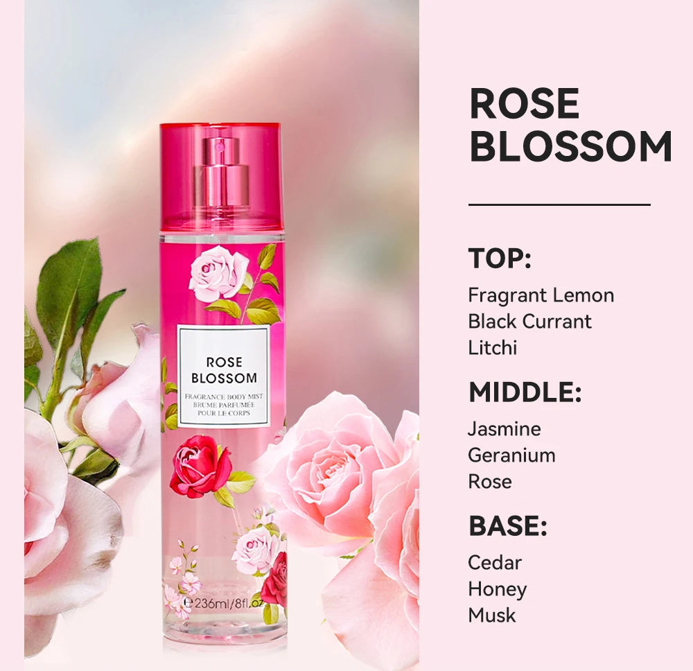 8 Fl.oz/236ml Hair & Body Mist for Women, Floral Fragrance Mist, Fresh Body Spray, Long-Lasting Perfume, Perfect for Daily Use