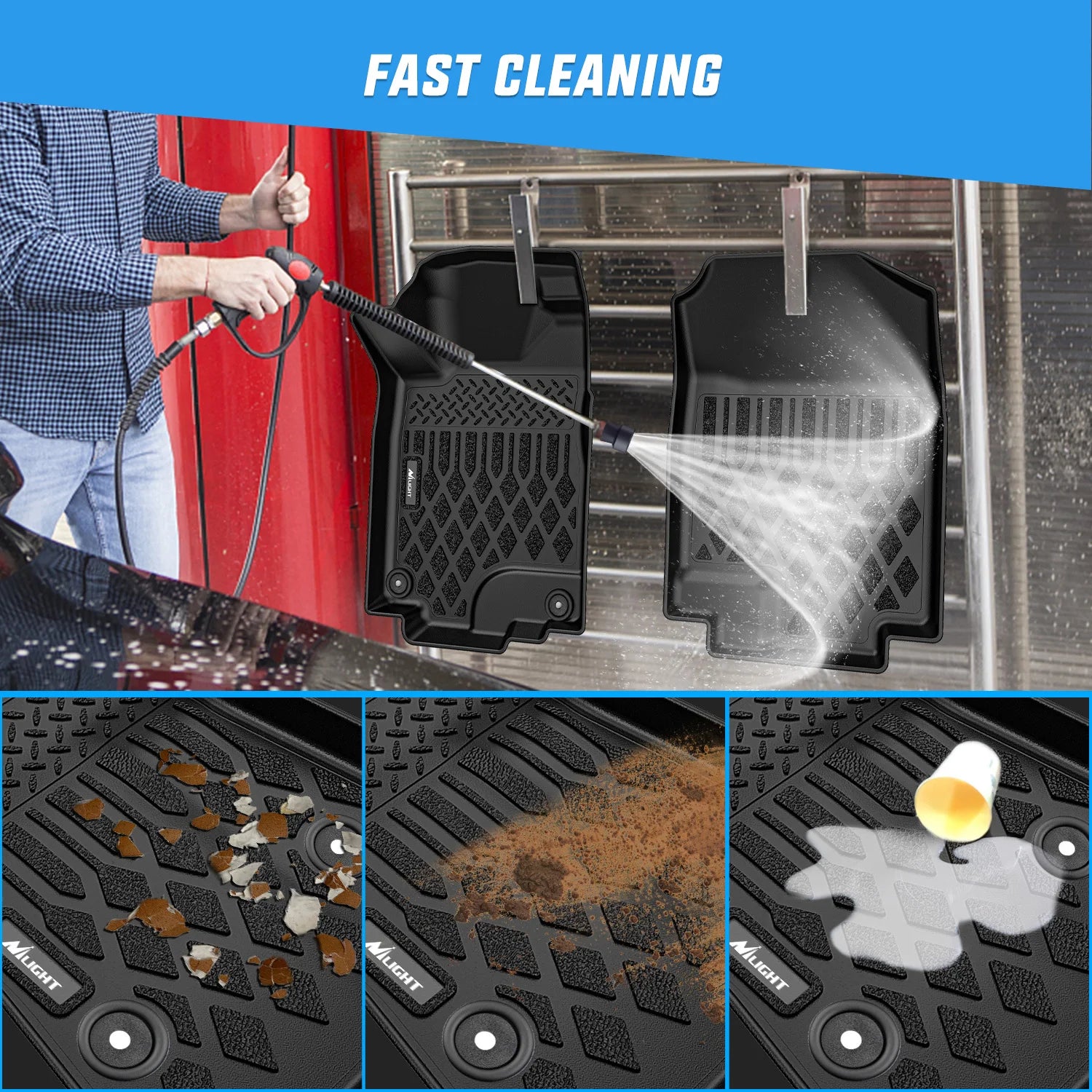 Nilight All-Weather TPE Floor Mats for Honda CRV (CR-V) 2012 2013 2014 2015 2016 2017 2018 2019 2020 2021 2022 2023 2024 2025,Custom Fit Waterproof Anti-Slip Floor Liners, Car Interior Protection Heavy Duty Floor Liners
