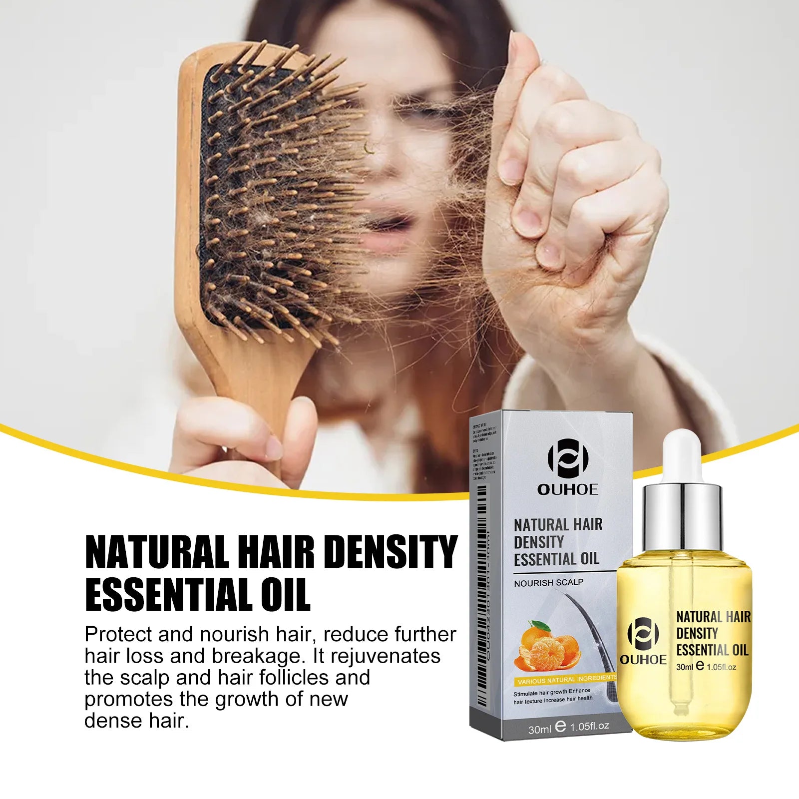 Hair Growth Essential Oil Treatment Seborrheic Alopecia Follicle Repairing Reduce Hairline Baldness Dense Growing Hairs Lotion