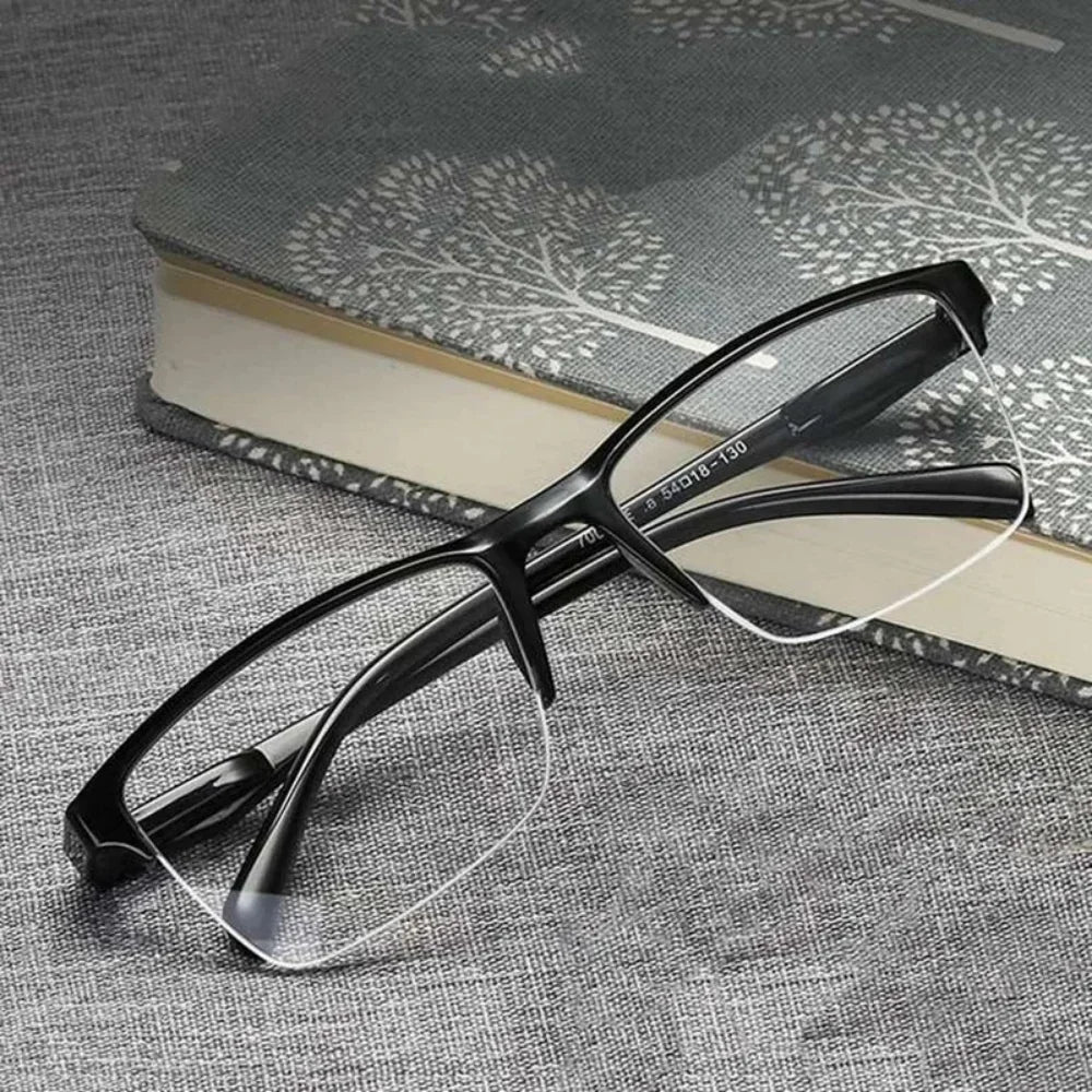 Square Reading Glasses Ultralight Half Frame Presbyopic Eyeglasses Men Women +0.25 0.5 0.75 1 1.25 1.5 1.75 2 2.25 2.5 2.75 3.0