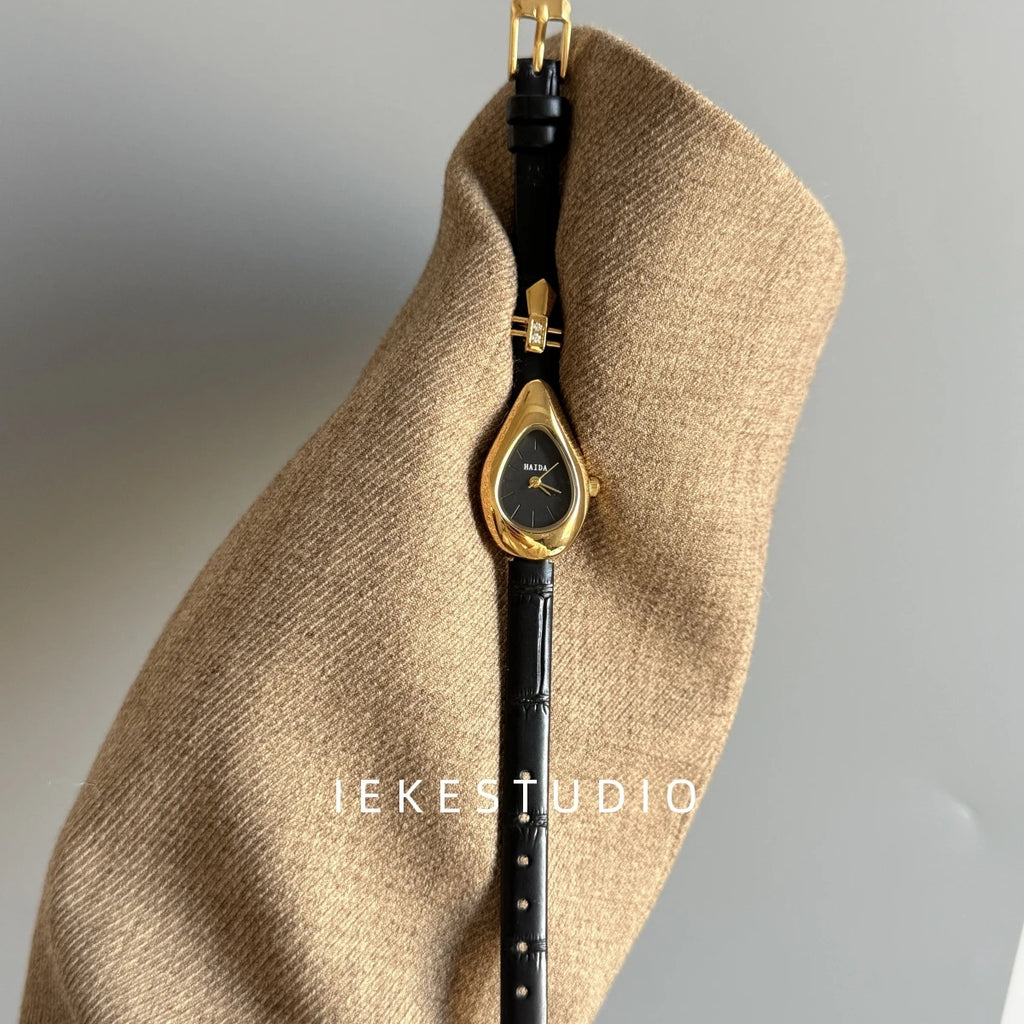Gold Vintage Style Women'S Watch, Sophisticated And Stylish Design, Trendy Quartz Watch, Women'S Fashion Watch, Watch Accessory.